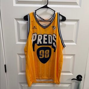 Nashville Preds Yellow Basketball Jersey- Size Large